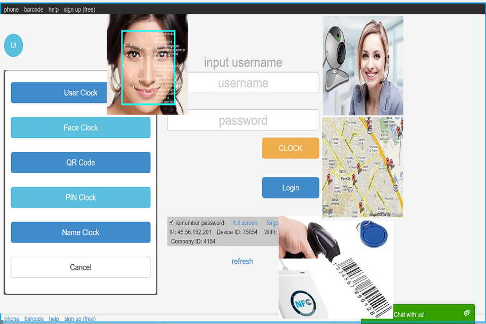 Open Time Clock Screenshot 1