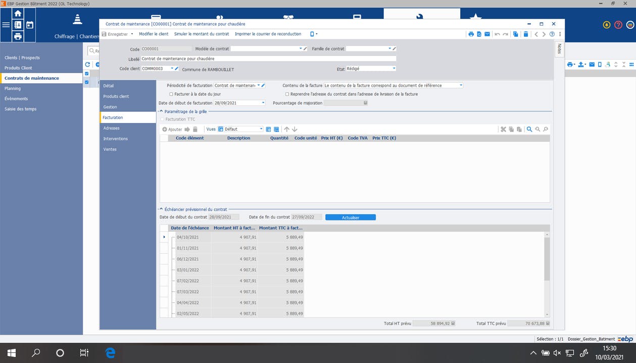 EBP Gestion Bâtiment Screenshot 3