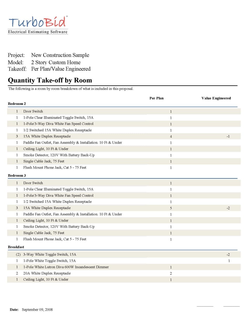 TurboBid Estimating Screenshot 2