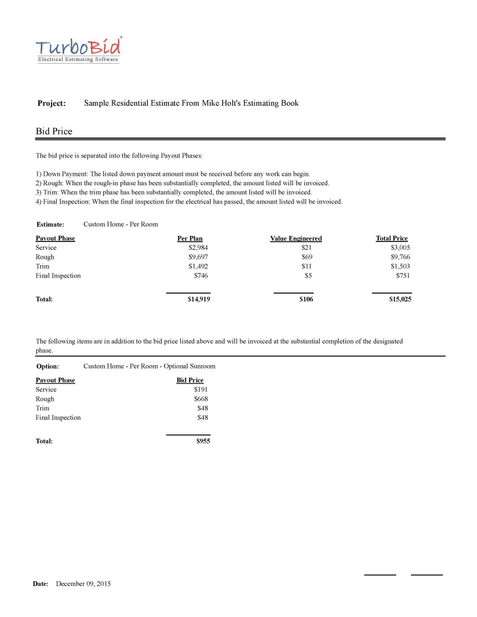 TurboBid Estimating Screenshot 3