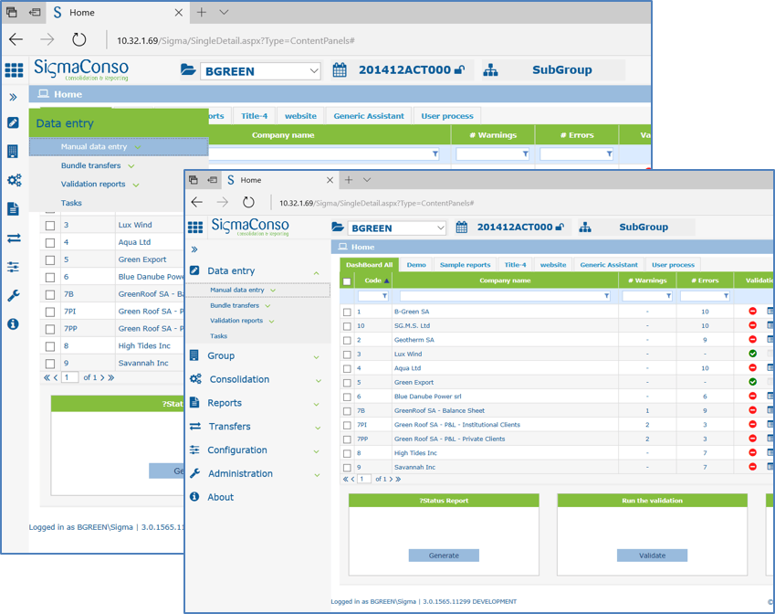 Sigma Conso Consolidation & Reporting Screenshot 3