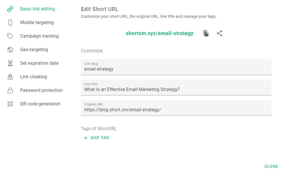 Short.cm Screenshot 1