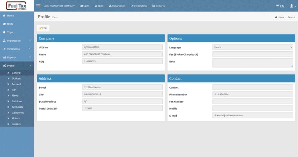 Fuel Tax System Screenshot 3