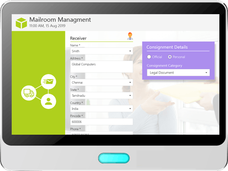 eFACiLiTY Mailroom Management System Screenshot 3