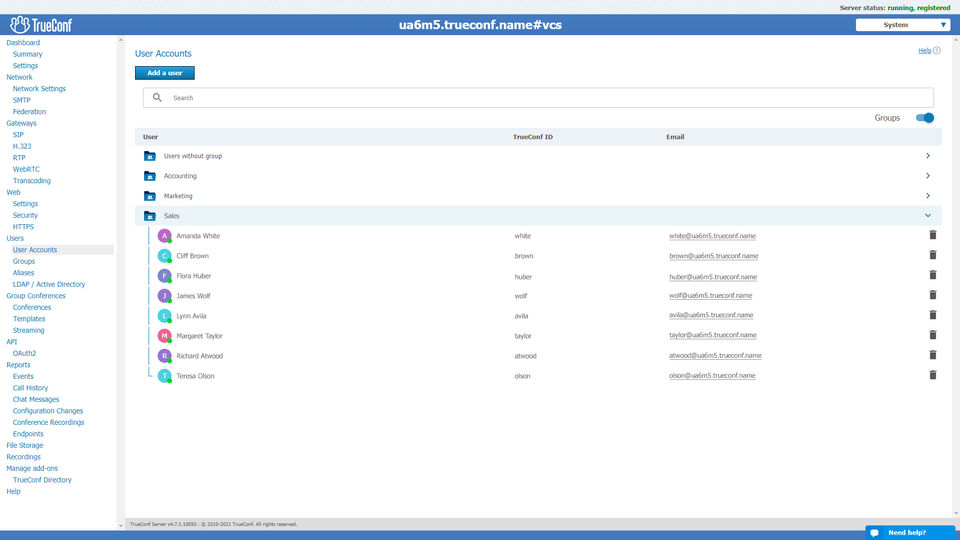 TrueConf Server Screenshot 8