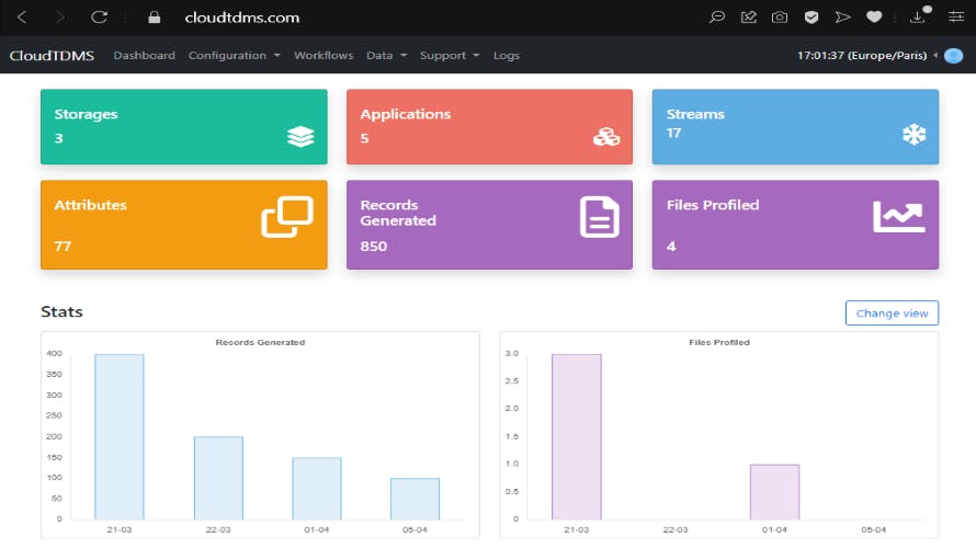 CloudTDMS Screenshot 1