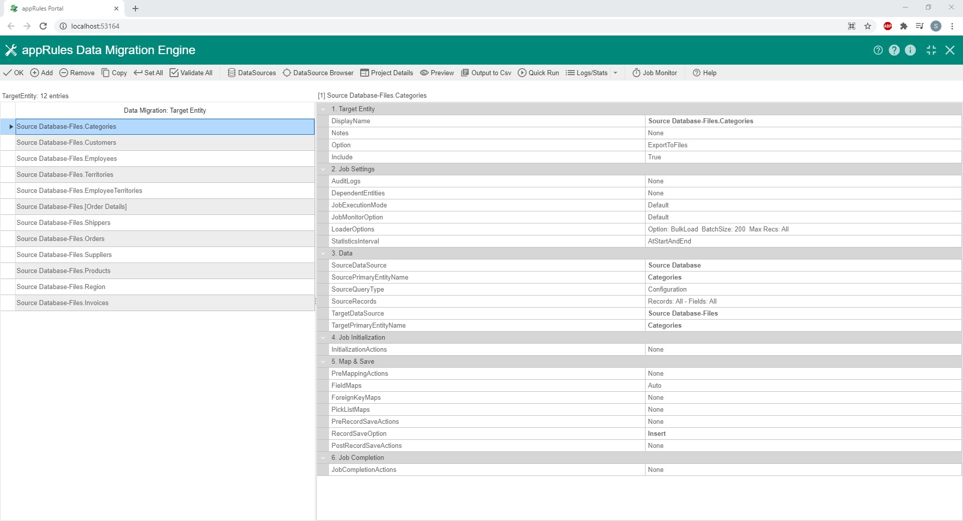 appRules Portal Screenshot 1
