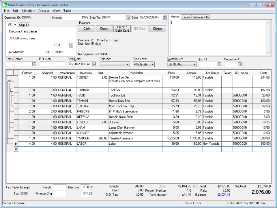 Eagle Business Management Software (EBMS) Screenshot 4