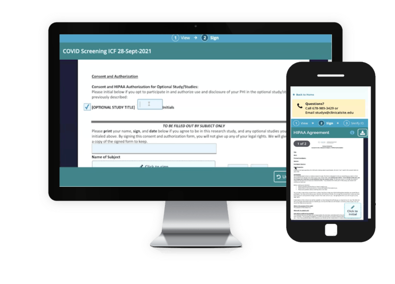 eConsent Screenshot 1