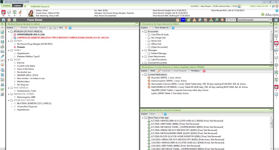 Allscripts Professional EHR Screenshot 1