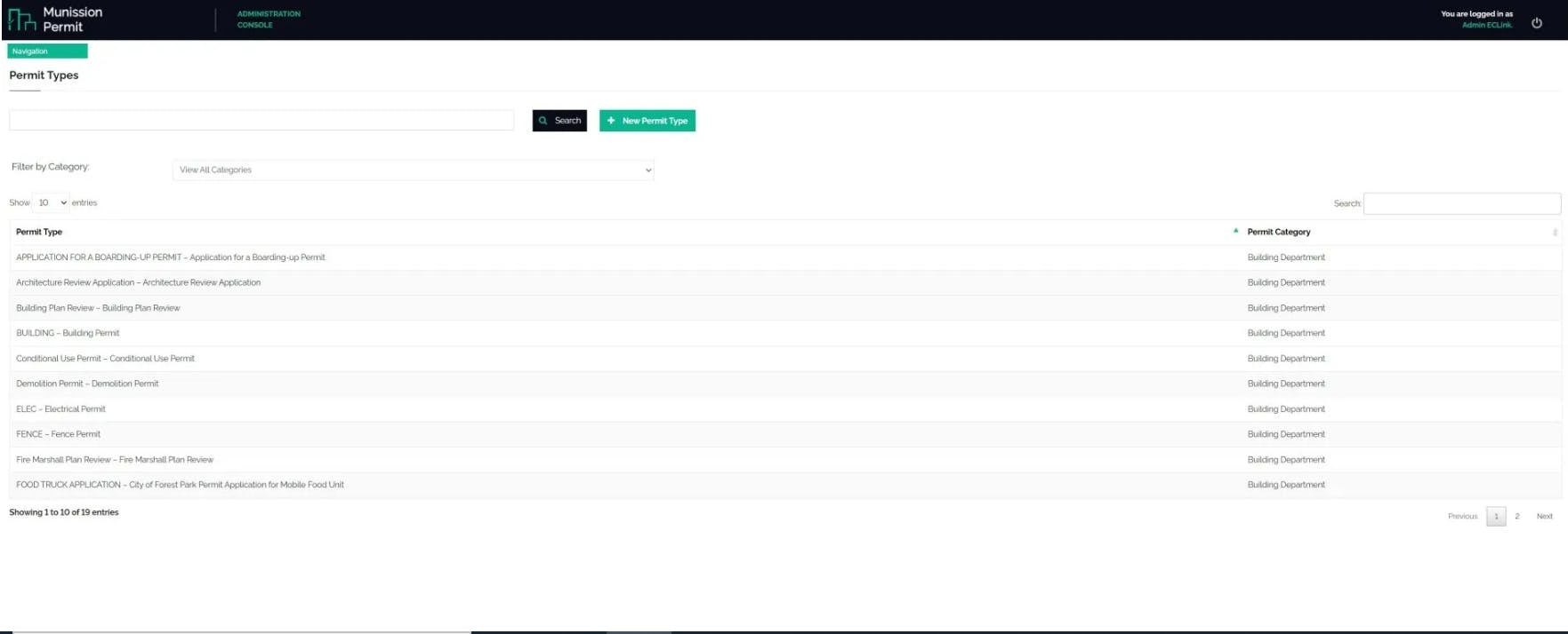 Munission Permit Screenshot 2