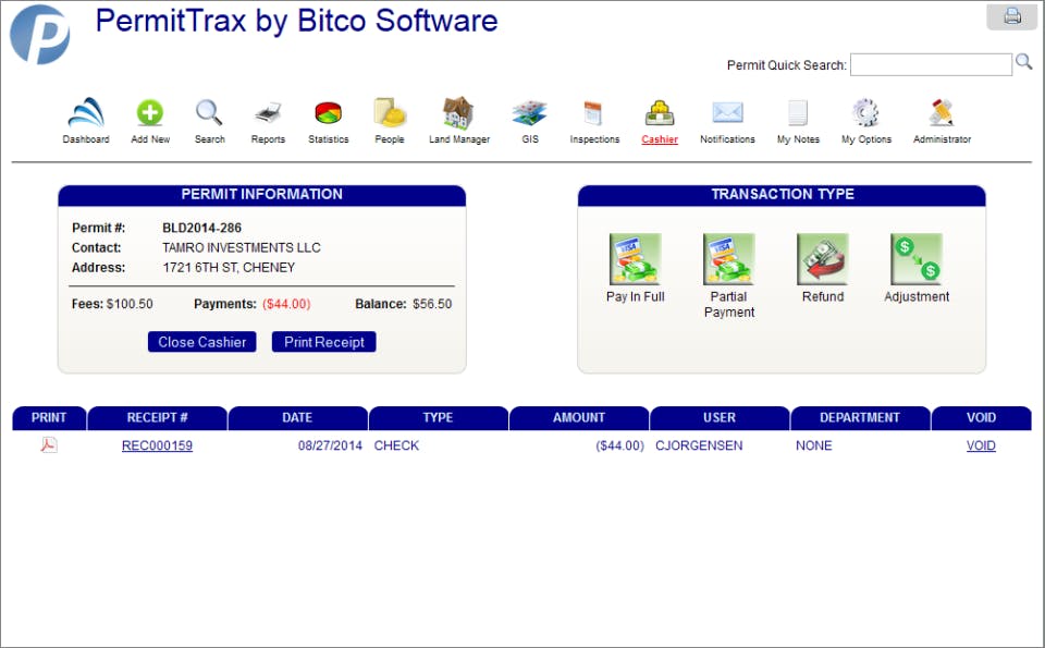 PermitTrax Screenshot 1