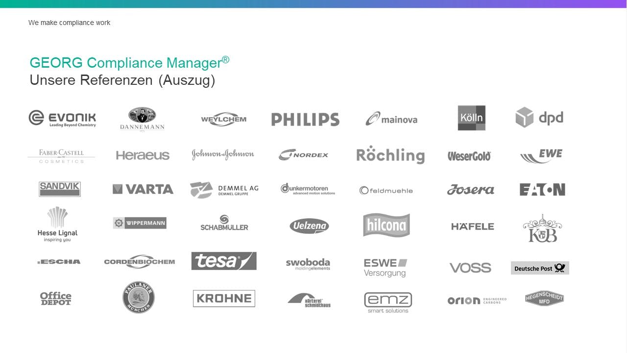 GEORG Compliance Manager Screenshot 1
