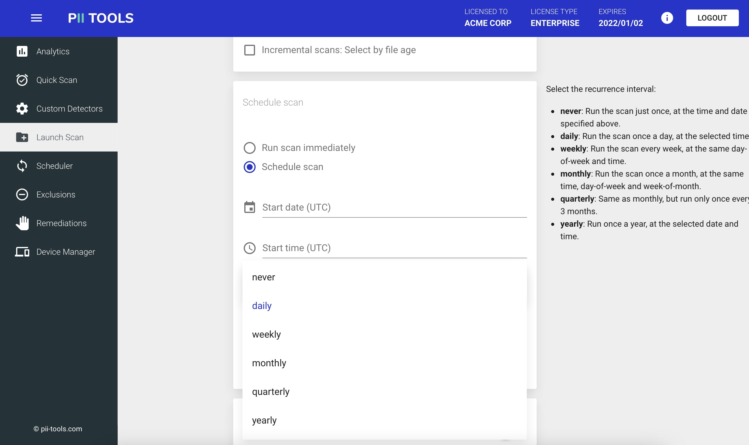 PII Tools Screenshot 2