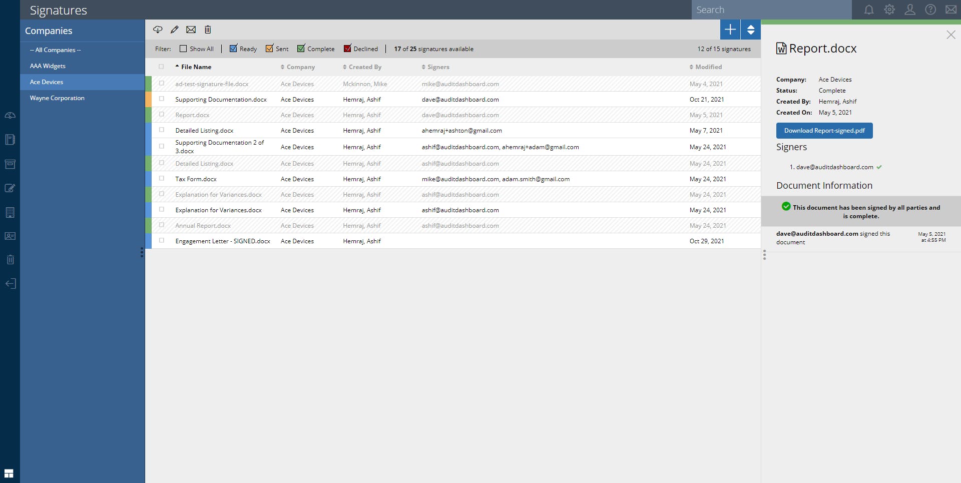 AuditDashboard Screenshot 4