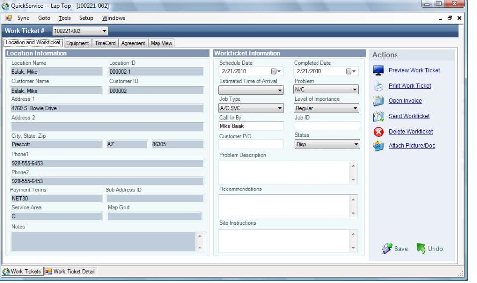 QuickService Screenshot 2