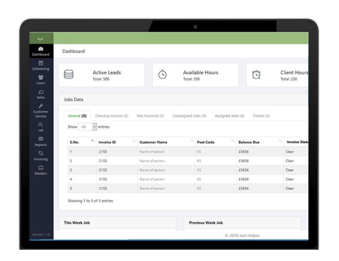 Cleaning Service Software Screenshot 2