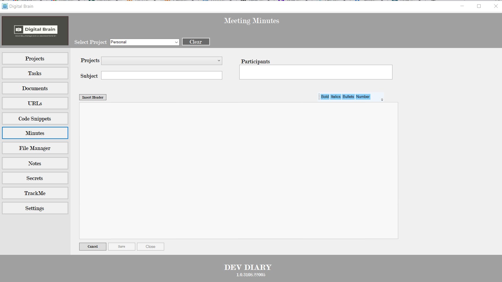 Digital Brain Screenshot 1