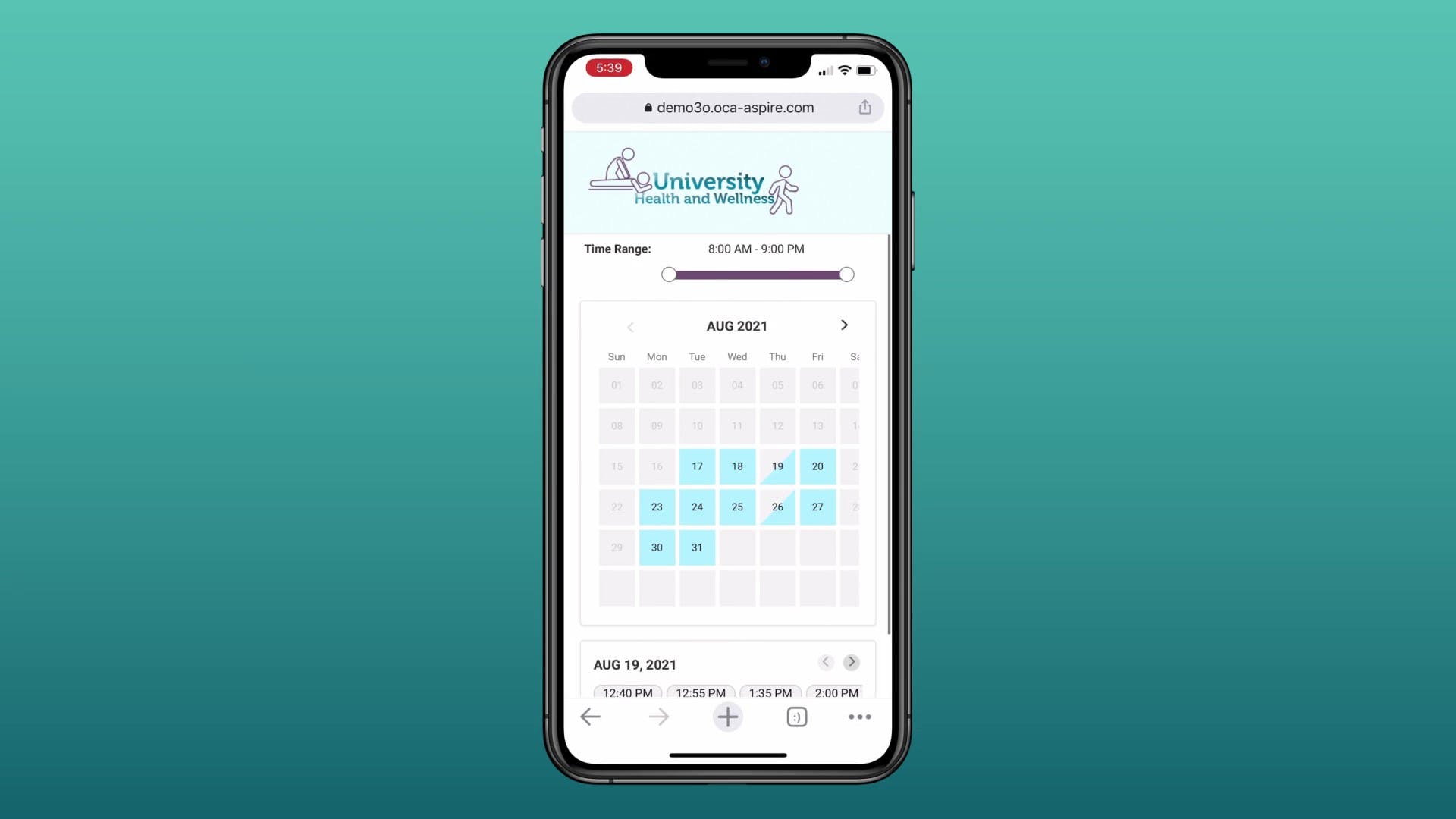 OCA Aspire Screenshot 4