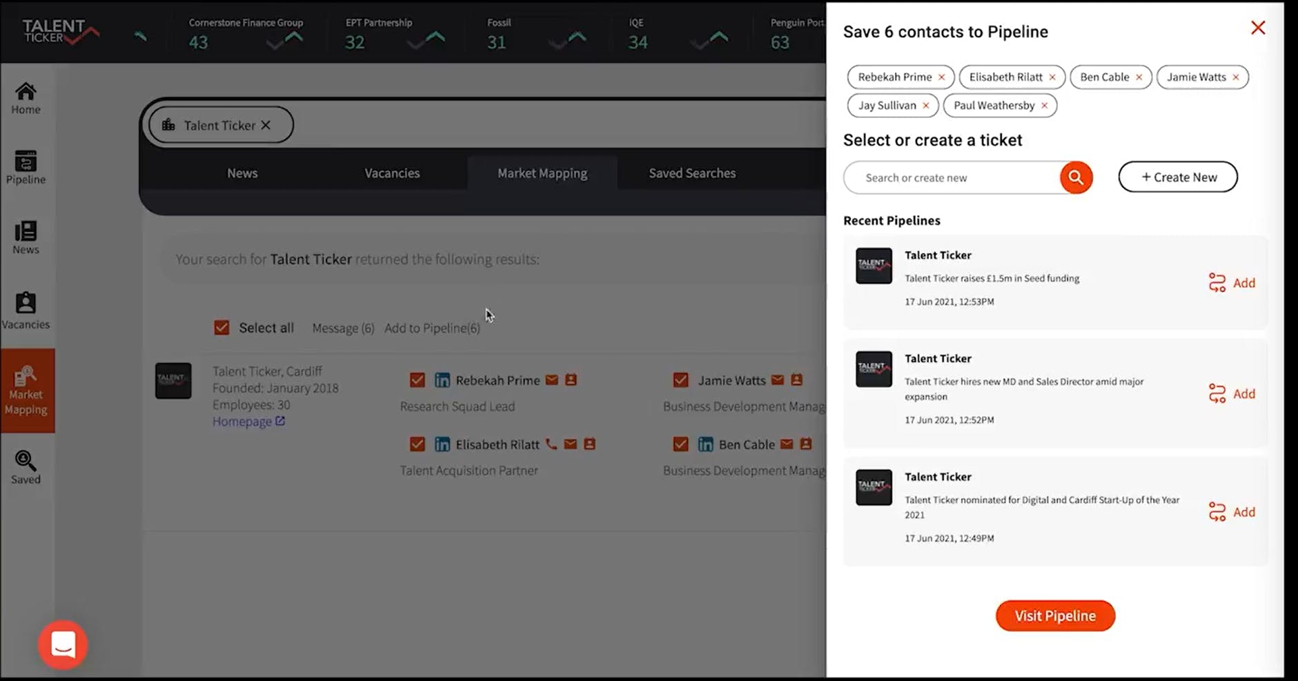Talent Ticker Screenshot 2
