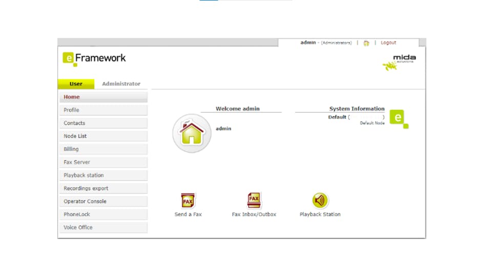 Mida FAX Server Screenshot 2