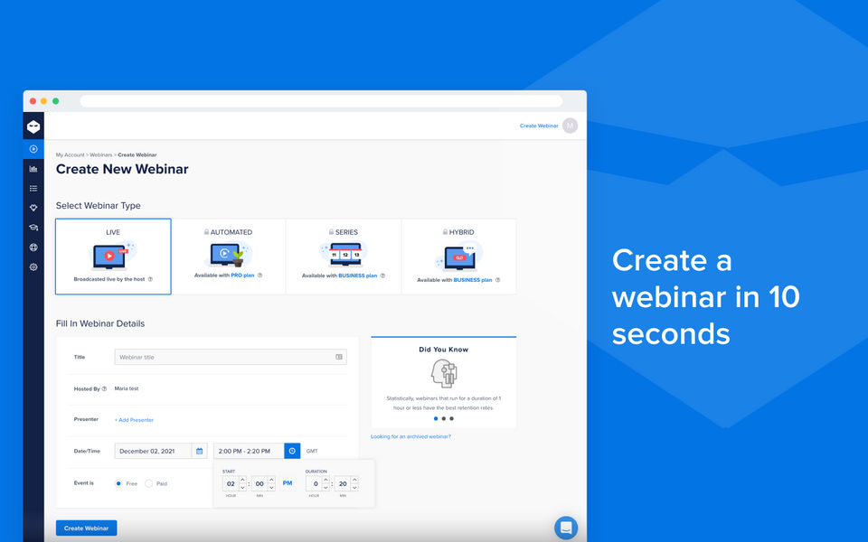 WebinarNinja Screenshot 1