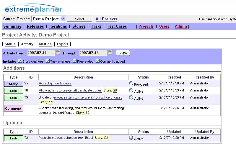 ExtremePlanner Screenshot 1