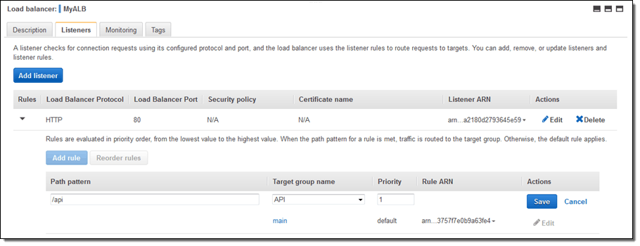 Elastic Load Balancing Screenshot 2