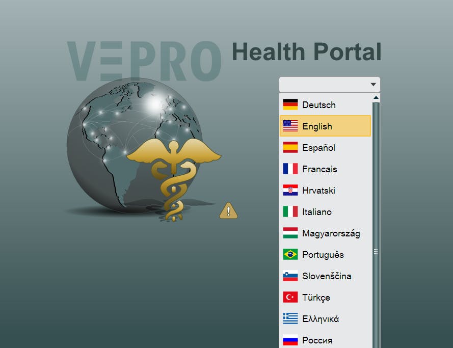 VEPRO Health Portal Screenshot 1