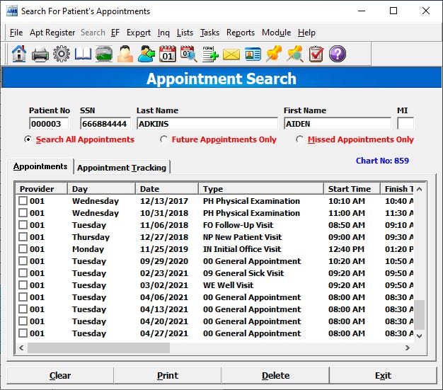 AMS Patient Portal Screenshot 2