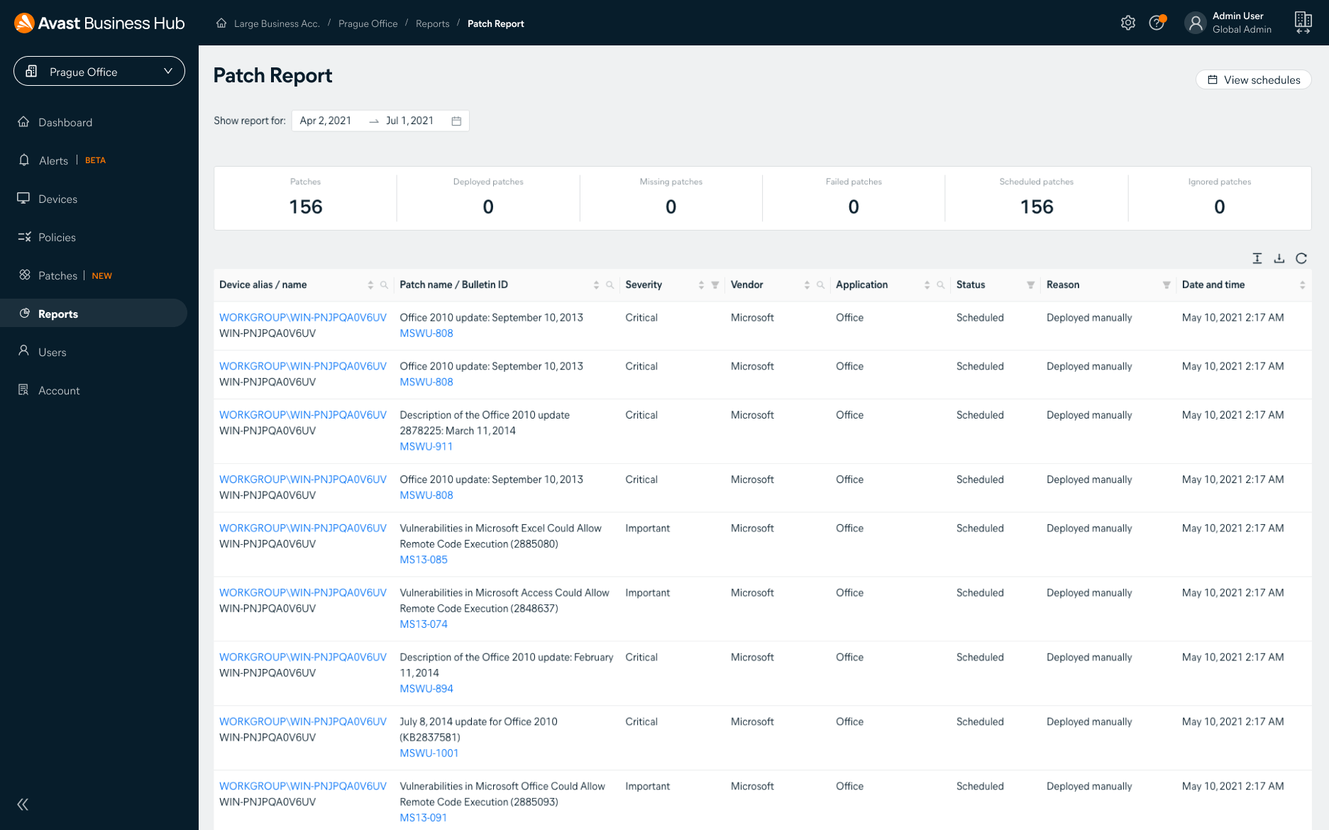 Avast Business Patch Management Screenshot 4
