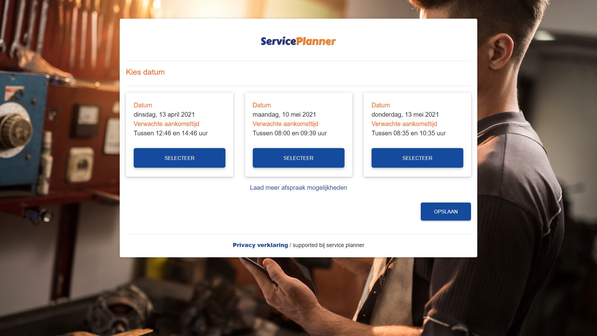 ServicePlanner Screenshot 2