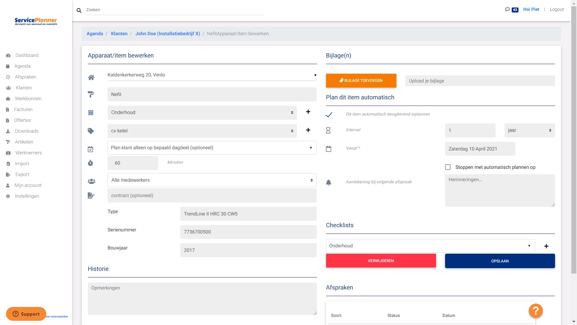ServicePlanner Screenshot 5