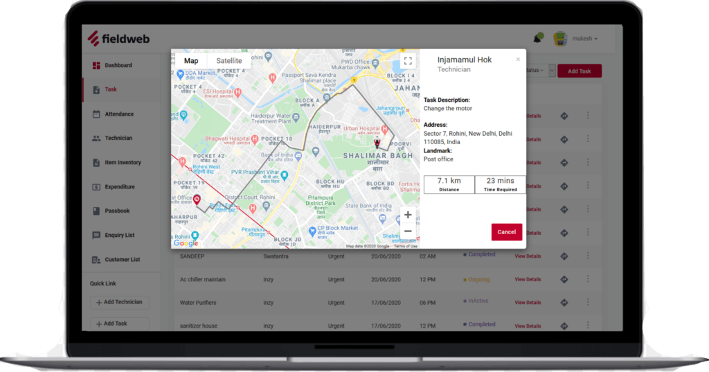 Fieldweb Screenshot 1