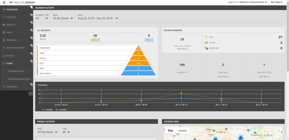 Wellsite Report Screenshot 1