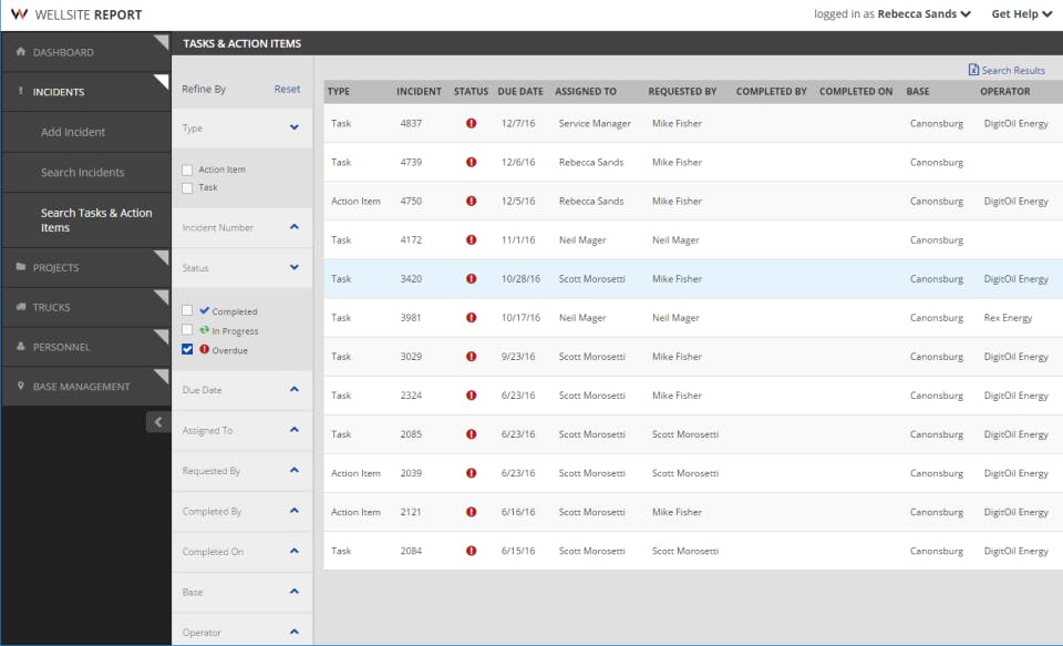 Wellsite Report Screenshot 3