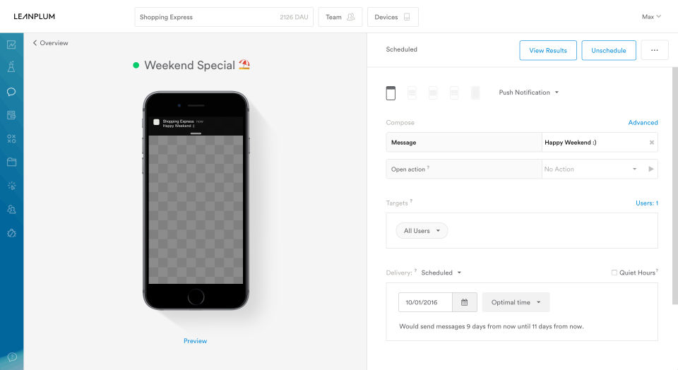 Leanplum Screenshot 5