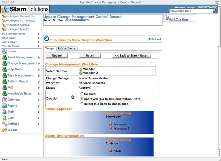 SLAM Change Management Control Screenshot 4