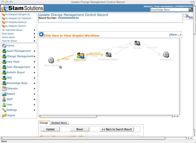 SLAM Change Management Control Screenshot 5