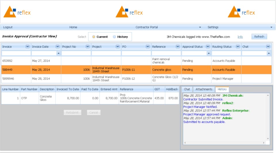 Reflex ERP Screenshot 4