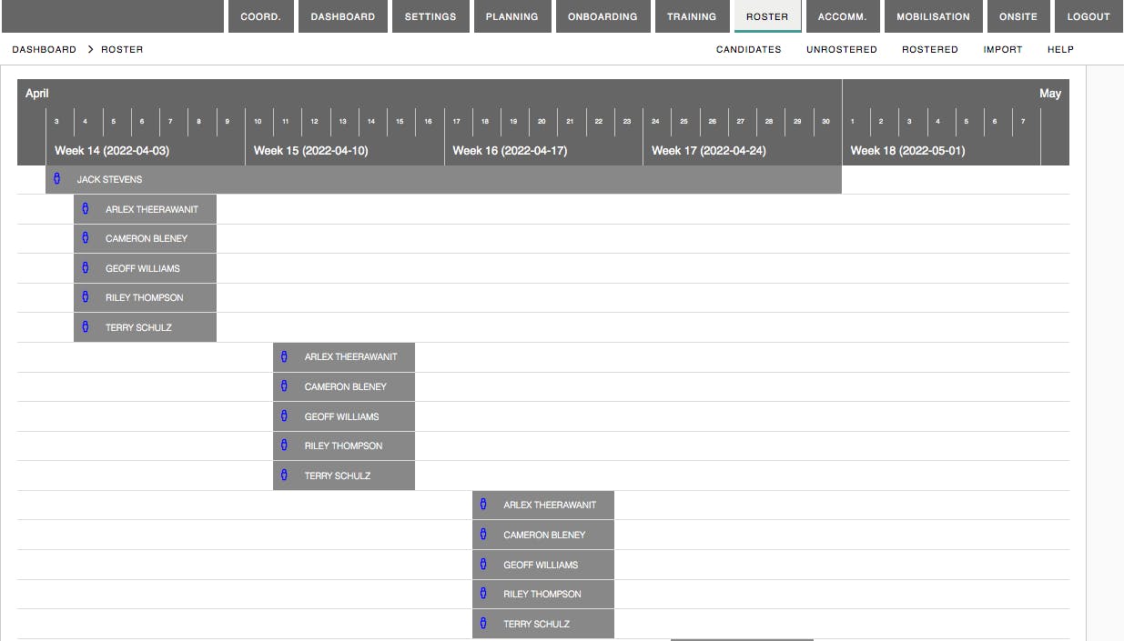 Orcoda Workforce Logistics Software (OWLS) Screenshot 2