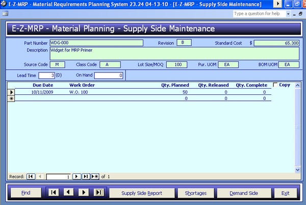 E-Z-MRP Screenshot 3