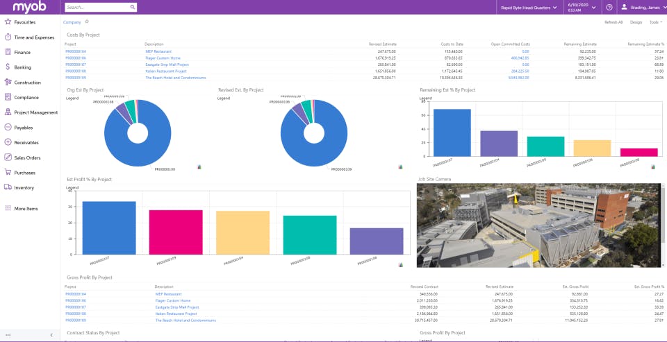 MYOB Advanced Construction Screenshot 1