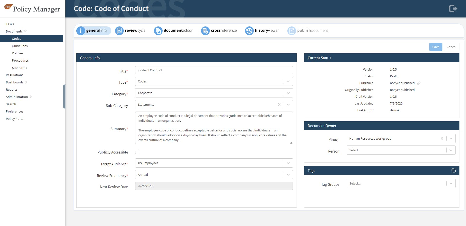 Policy Manager Screenshot 2