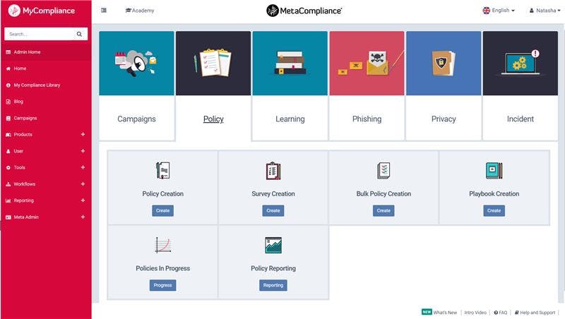 MetaCompliance Screenshot 1