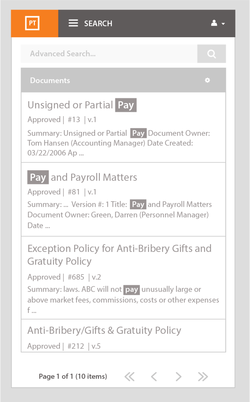 PolicyTech Screenshot 2