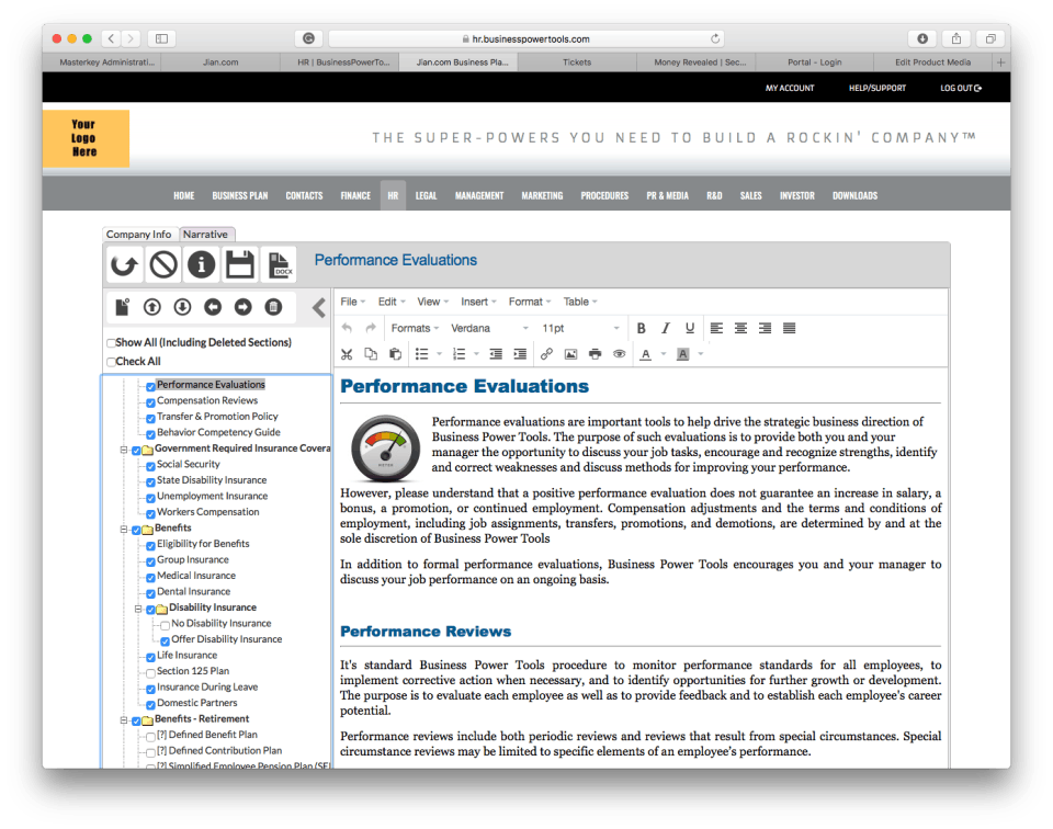Employee Manual Builder Screenshot 3