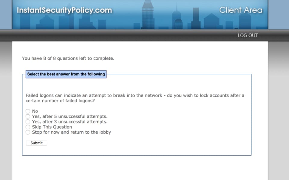 Instant Security Policy Screenshot 1