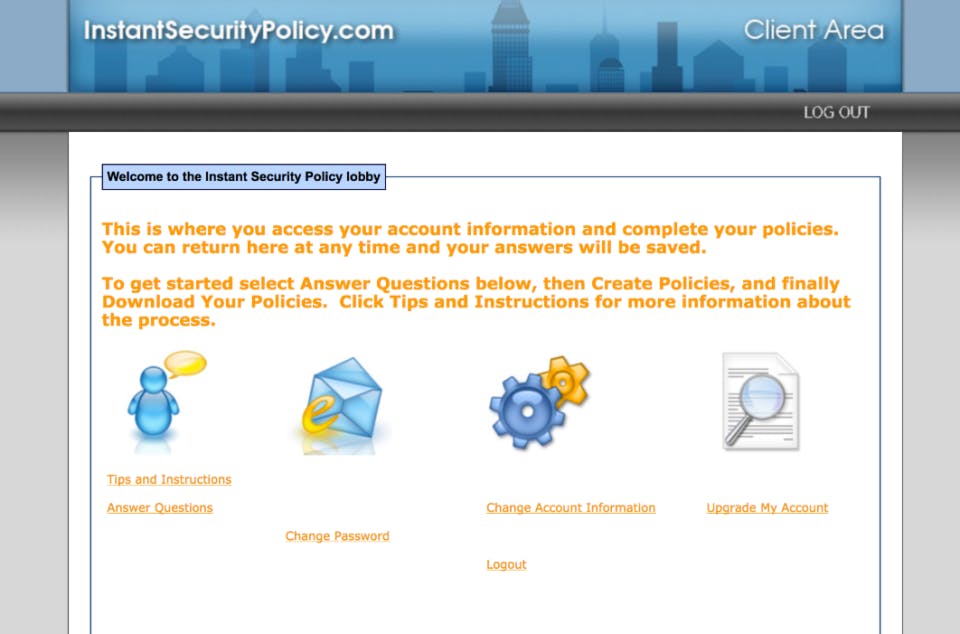 Instant Security Policy Screenshot 2