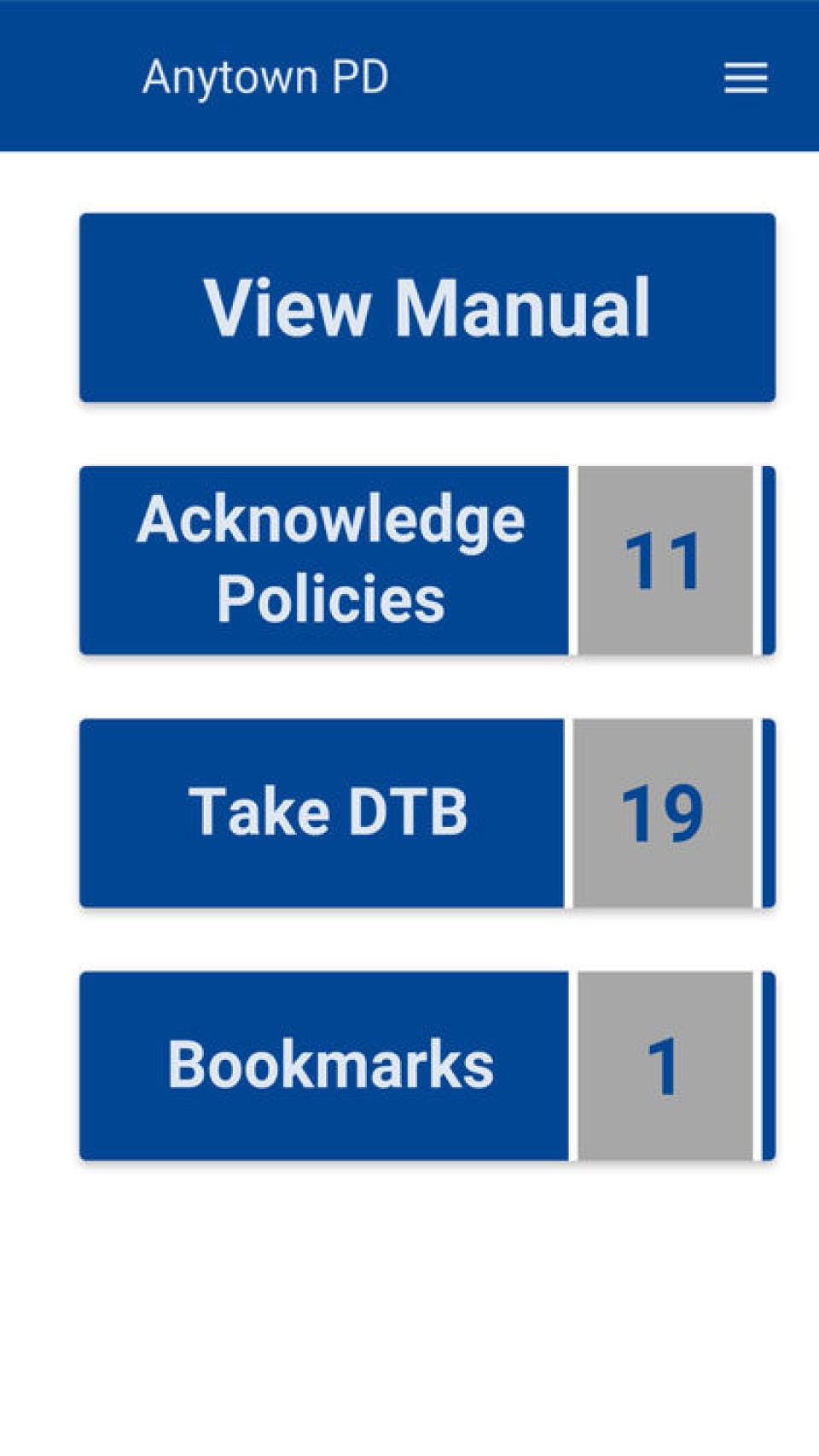 Lexipol Knowledge Management System (KMS) Screenshot 1